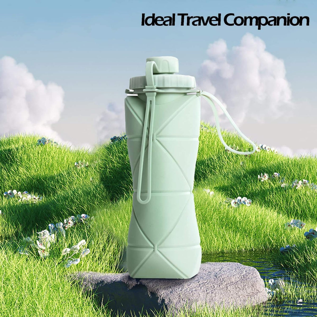 Collapsible Silicone Water Bottle ‚ Bpa-Free