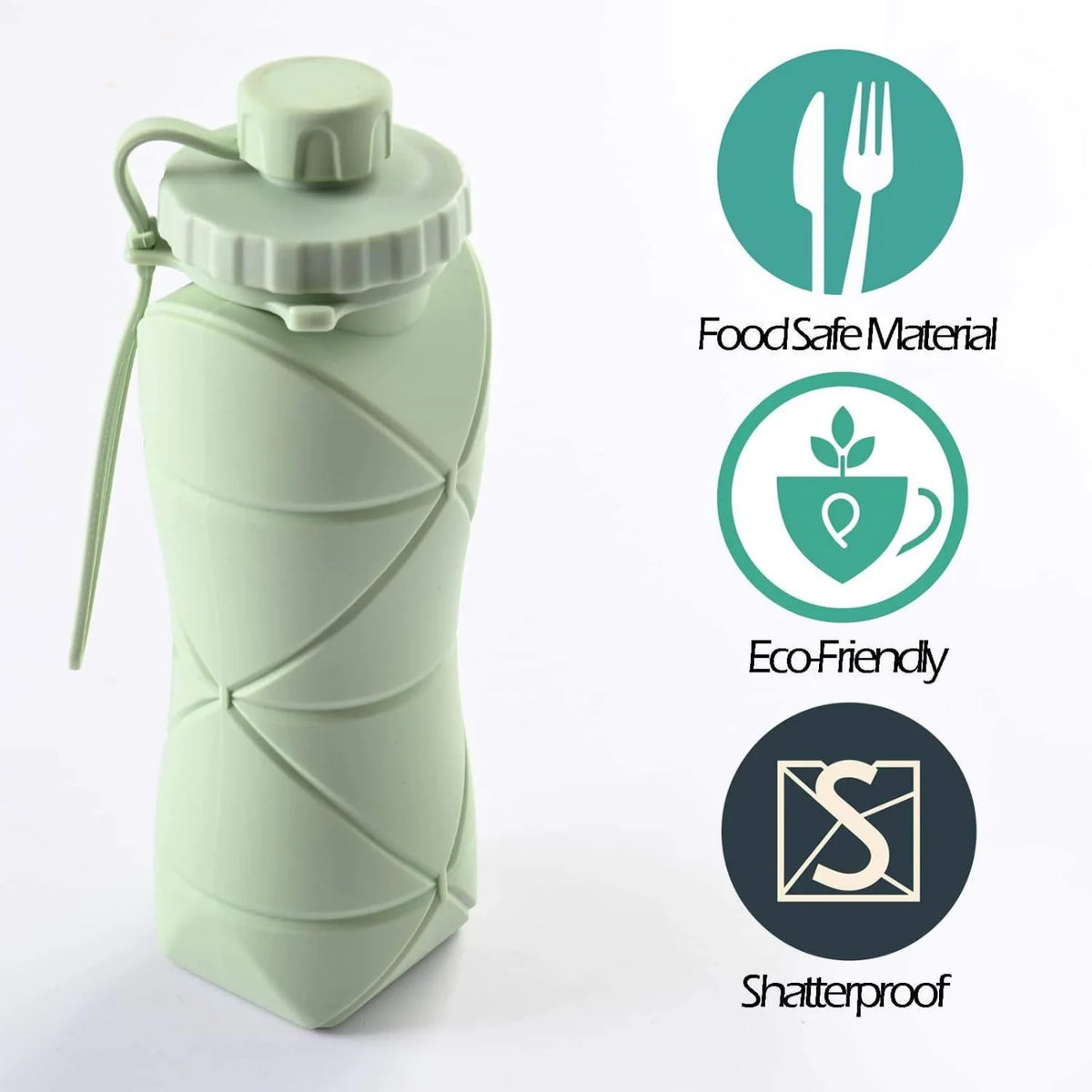Collapsible Silicone Water Bottle ‚ Bpa-Free